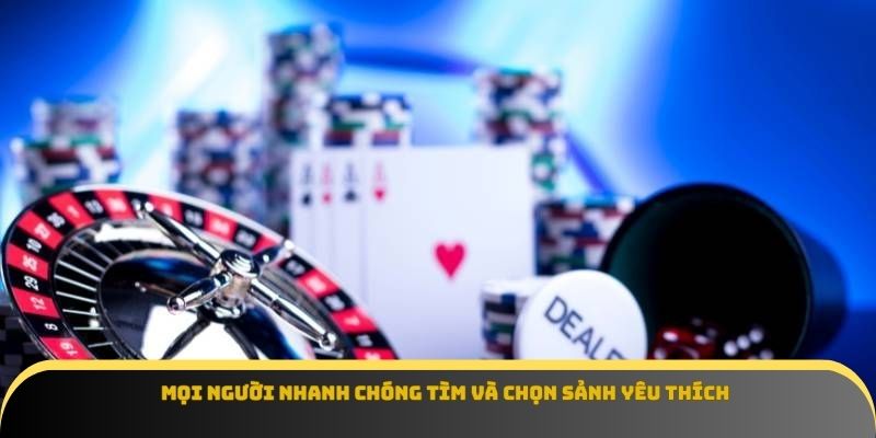 Mọi người nhanh chóng tìm và chọn sảnh yêu thích